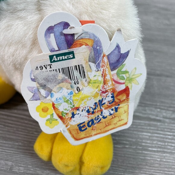 Vintage 1994 Chick Cuddle Wit Easter Duck Plush Tulip Flower Stuffed Animal NEW - Picture 7 of 11